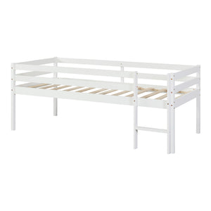 Børneseng Siikalatva 90x200cm Fyrretræ Hvid [en.casa]