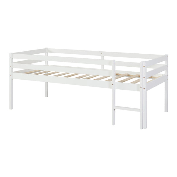 Børneseng Siikalatva 90x200cm Fyrretræ Hvid [en.casa]