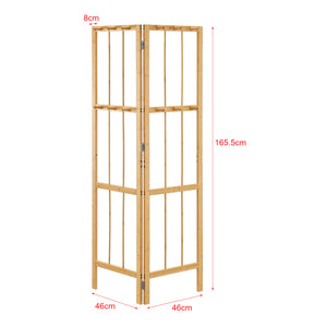 Hjørnegarderobe Hyllestad 165,5x92x8cm Bambus [en.casa]