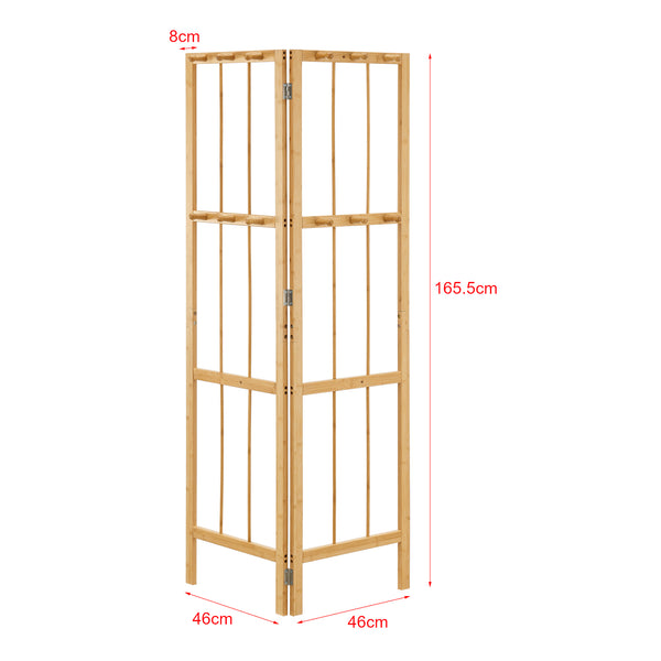 Hjørnegarderobe Hyllestad 165,5x92x8cm Bambus [en.casa]