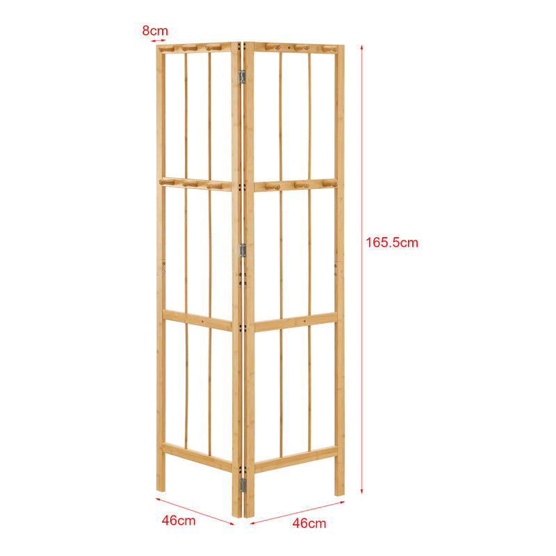 Målskitse Hjørnegarderobe Hyllestad 165,5x92x8cm Bambus [en.casa]