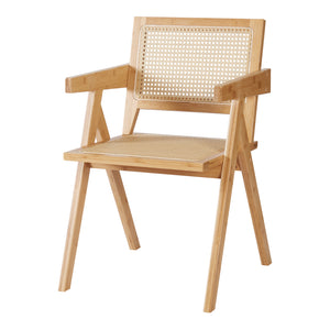 Silla de comedor Asikkala bambú/plástico 79x50x50 cm - Natural [en.casa]