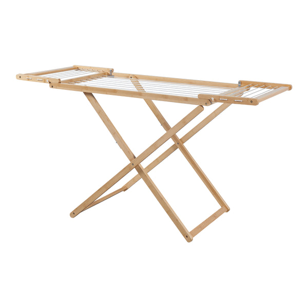 Sammenklappeligt tørrestativ Fakala 154x59x82 cm bambus [en.casa]