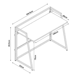 Klapbord Ringerike 104,5x53x85,5cm sort/valnød [en.casa].