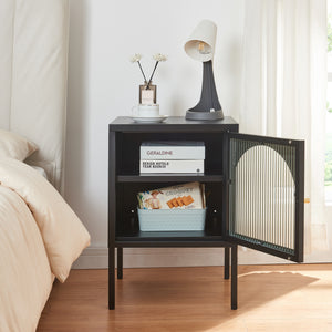 Natskab Karlskrona 60x42,5x40 cm Sort, mat [en.casa]