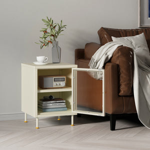 Sideskab Lindau 56x40x40 cm cremehvid [en.casa]