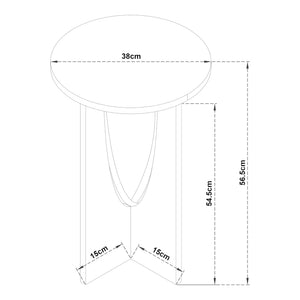 Sidebord Rindal 38x56,5 cm Eg-look [en.casa]