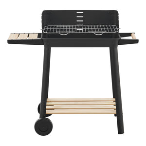 Ari grillvogn 78x86x30cm sort/bambus [casa.pro]