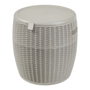 Køleboks-puf Avetrana 44xØ40 cm Lysebrun [casa.pro]