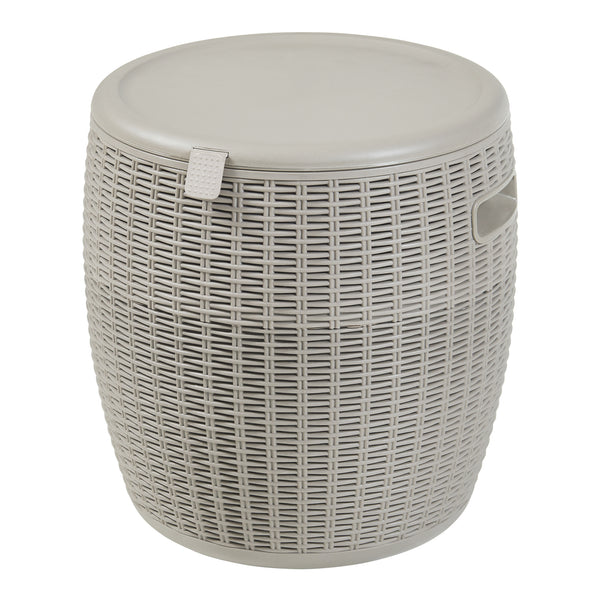 Køleboks-puf Avetrana 44xØ40 cm Lysebrun [casa.pro]