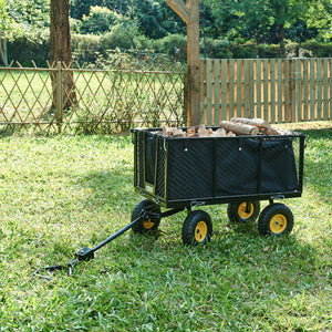 Bollerwagen Corropoli 112x51 cm maks. 550 kg Sort/Gul [pro.tec]