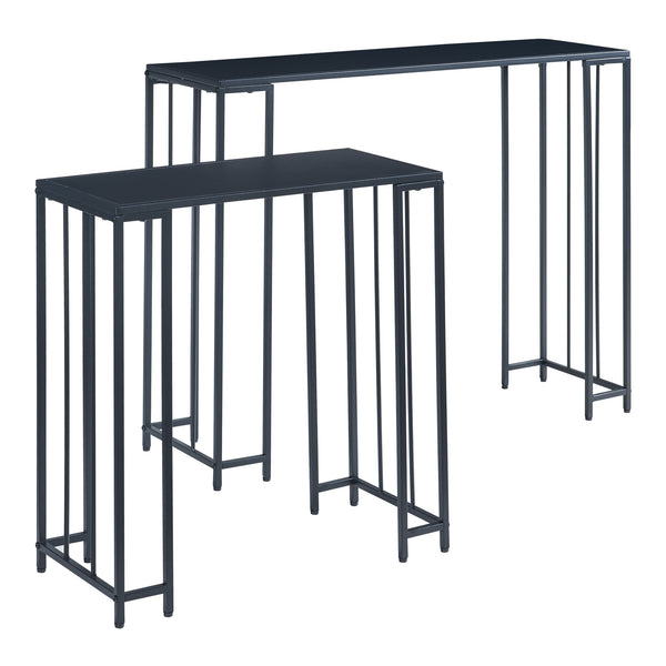 Konsolbord Ørsta 2 stk. sæt Sort [en.casa]