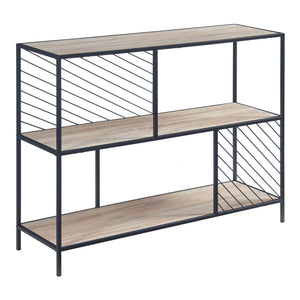 Konsolbord Övertorneå 100x30x75 cm Sort/Eg [en.casa]