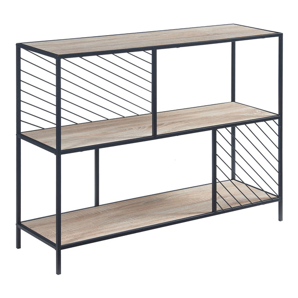 Konsolbord Övertorneå 100x30x75 cm Sort/Eg [en.casa]
