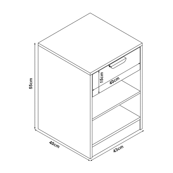 Natskab Varkaus 55x43x40cm Eg-look [en.casa]