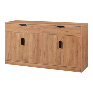Skænk Varkaus 75x140x40cm MDF Eg-look [en.casa]