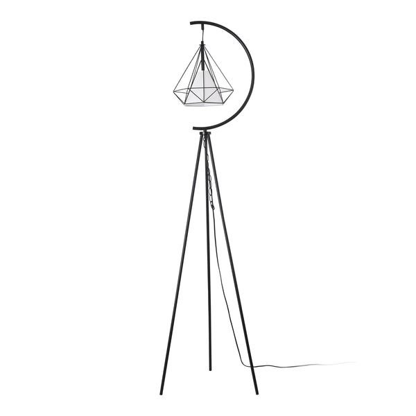 Gulvlampe Austell Metal 171cm Sort/Hvid [lux.pro]