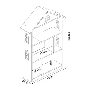 Børnehylde Vipsali 107x83x30 cm [en.casa]