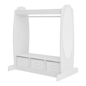 Børnegarderobe Moskenes 107x95x61 cm Hvid [en.casa]