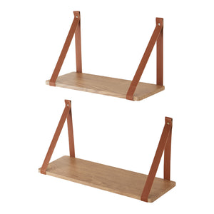 Væghyldesæt Utsira 48/60 x 20 x 30 cm 2-delt egetræslook/brun [en.casa]