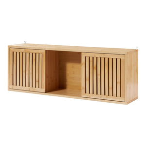 Ypäjä væghylde 93x20x33 cm bambus [en.casa].
