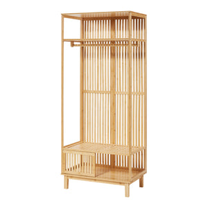 Knagerække Ypäjä 187x80x47 cm bambus [en.casa].