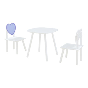 Siljan siddegruppe til børn med hjertedesign hvid/lilla [en.casa].