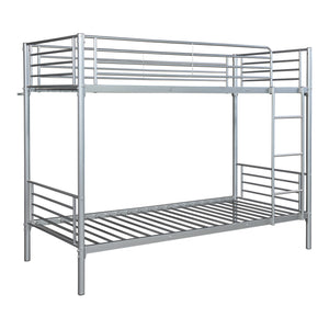 Metall-etageseng Soppsar 208,5x97x165 cm Sølv [en.casa]