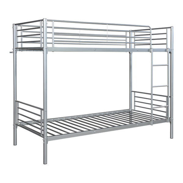 Metall-etageseng Soppsar 208,5x97x165 cm Sølv [en.casa]