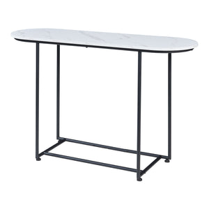 Konsolbord Nordfron 120x40x75 cm marmor, hvid [en.casa]