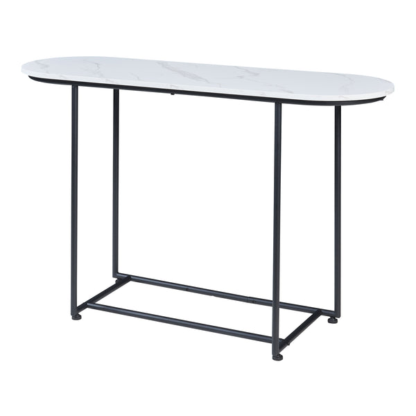 Konsolbord Nordfron 120x40x75 cm marmor, hvid [en.casa]