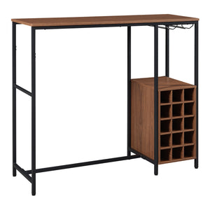 Bartisch Trøndelag 120x40x105 cm med vinreol til 15 flasker [en.casa]