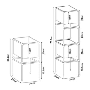 Planteholder Sveio 2 stk. sæt Metal Sort [en.casa]