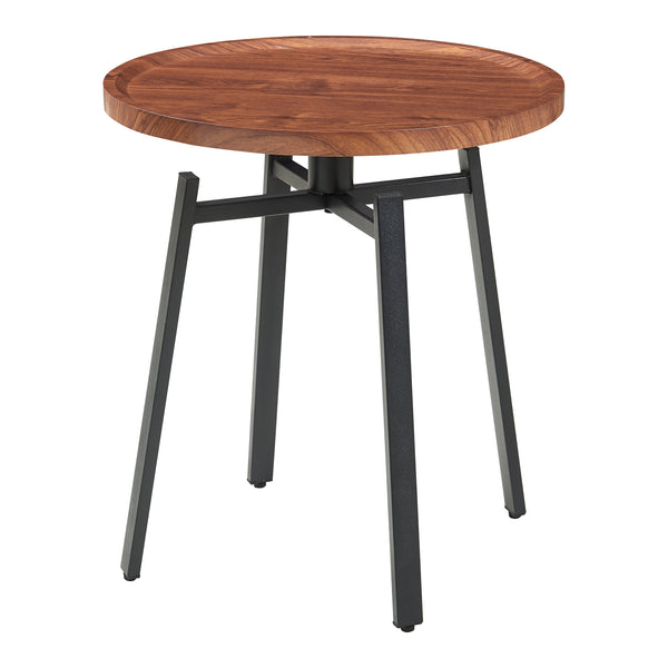Sidebord Mippeena 54xØ50 cm sort/valnød [en.casa]