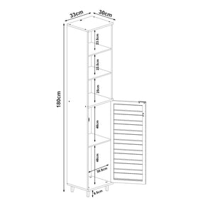Høj enhed Epind 180x33x30 cm bambus [en.casa]