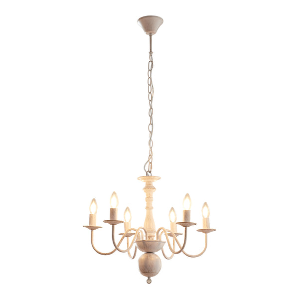 Lysekrone Berkeley metal vintage hvid [lux.pro]