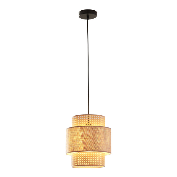 Biggar pendellampe rattan-look/flettet mønster [lux.pro]