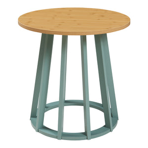 Lensuu sidebord 48xØ48 cm pastelgrøn/eg [en.casa]