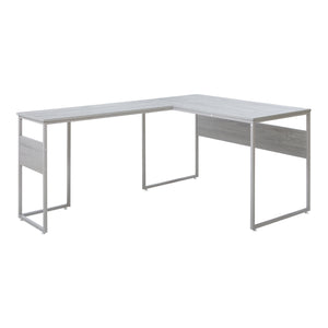Skrivebord Karlstang L-formet 166x120x75 cm lysegrå [en.casa]