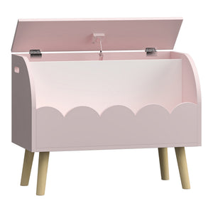 Legetøjskasse Vestnes 60x30x44 cm Cotton Candy/White [en.casa]