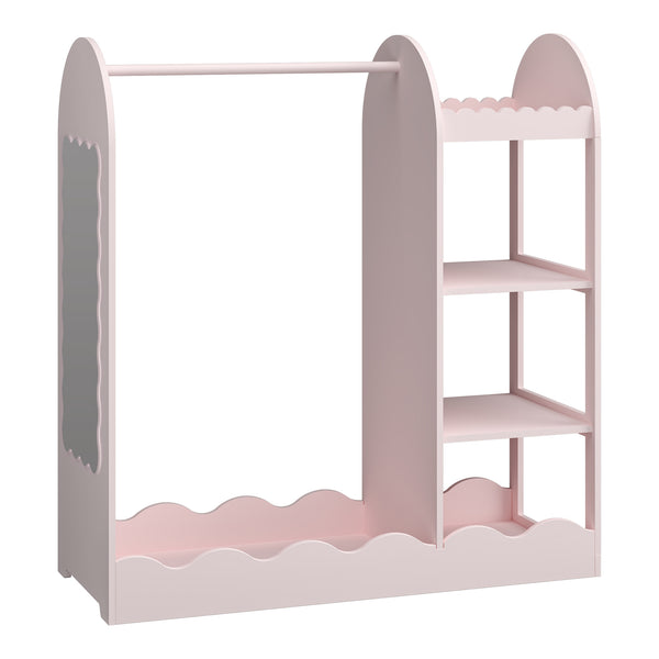 Børnegarderobe Vestnes med spejl 100x94x38 cm Cotton Candy [en.casa]