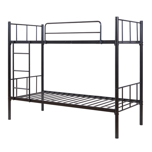 Berimma køjeseng i metal 90x200 cm sort [en.casa]