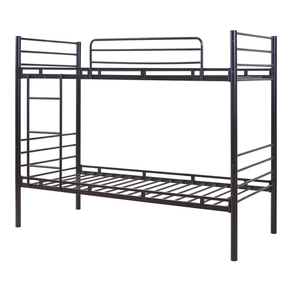 Metal køjeseng Bevapis 90x200 cm sort [en.casa]