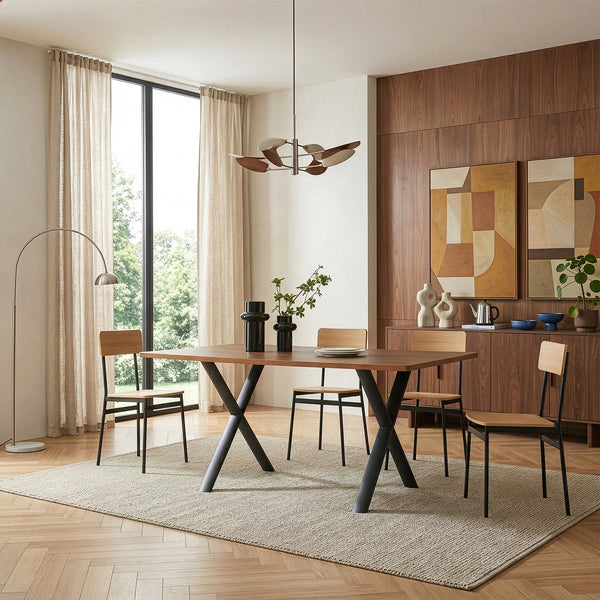 Klixjö bordstel sæt af 2 stål 72x70x10 cm sort [en.casa]