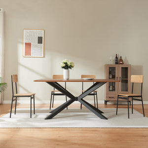 Bemeenel bordstel 120x75x72 cm stål sort [en.casa]