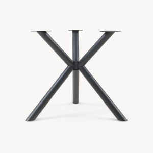 Viserinna stålbordstel 94,5x94,5x73 cm sort [en.casa]