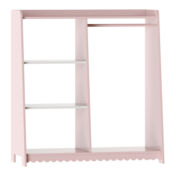 Børnegarderobe Vestnes 90x80x38 cm Cotton Candy/White [en.casa]