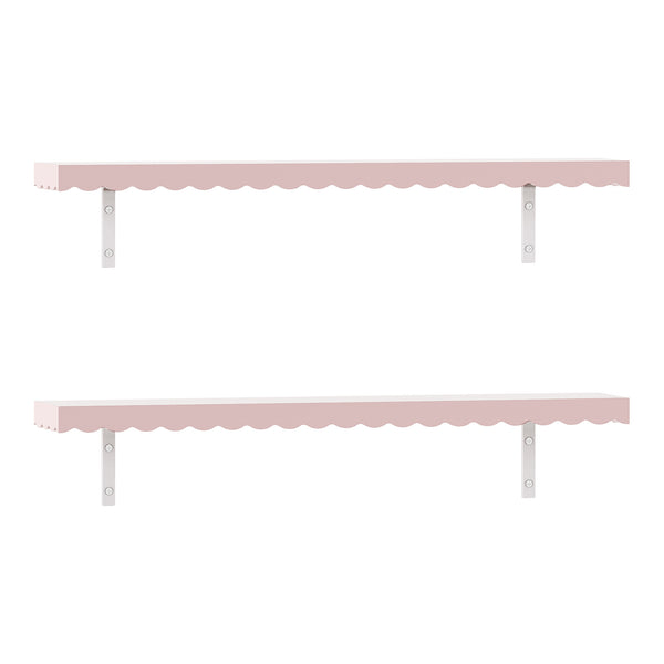 Væghylde til børn sæt med 2 Vestnes 80x17x4 cm Candyfloss [en.casa]