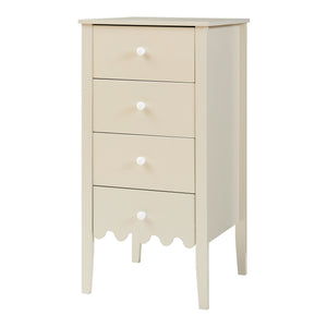 Luspoo kommode med 4 skuffer 82x40x40 cm cremehvid [en.casa]