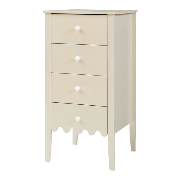 Luspoo kommode med 4 skuffer 82x40x40 cm cremehvid [en.casa]